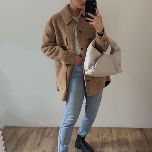 Double faced overshirt shacket fleece - Picture 6 of 15